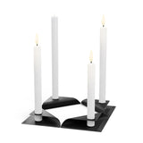SQUARE CANDLE Kerzenhalter-Set schwarz