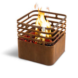 CUBE Feuerkorb rostig
