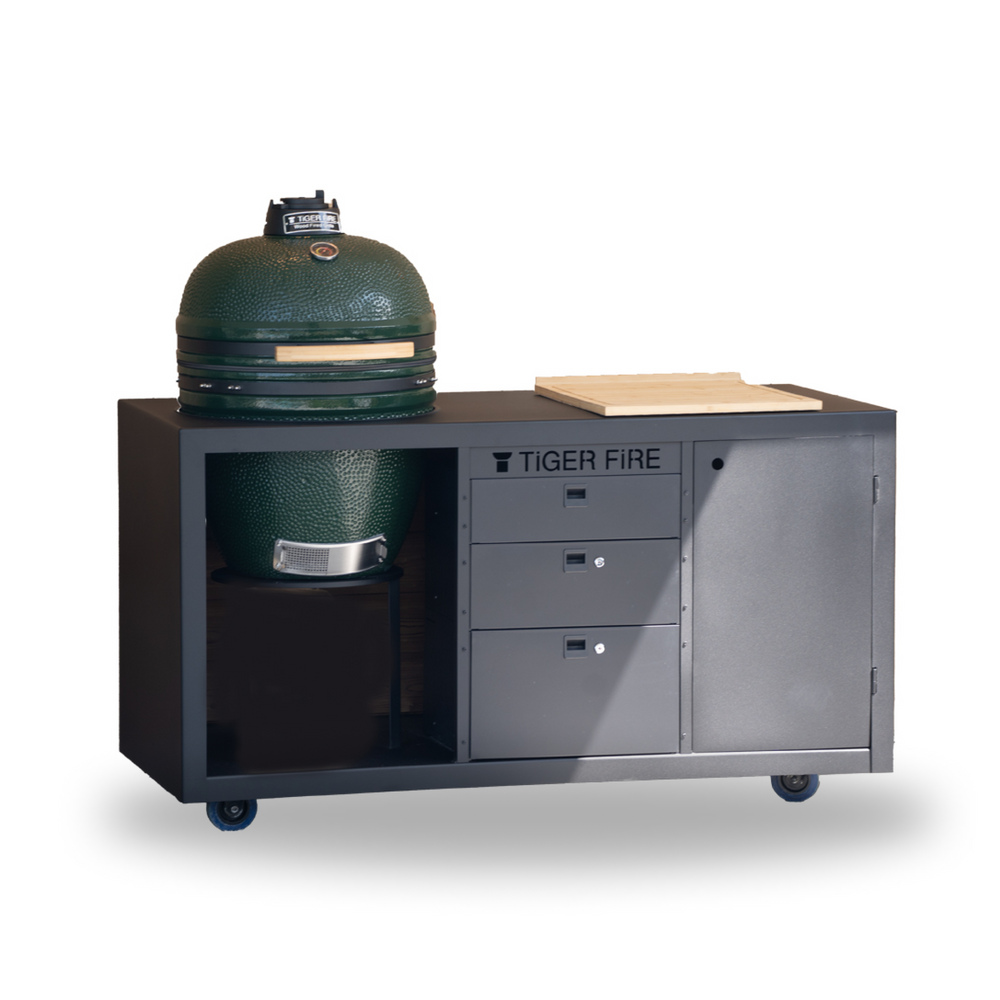 Tiger Fire Pro Table Kamado Large mit 3 Schubladen